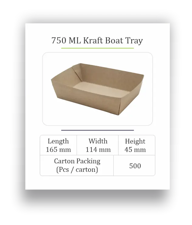 750 ML Kraft Boat tray.webp