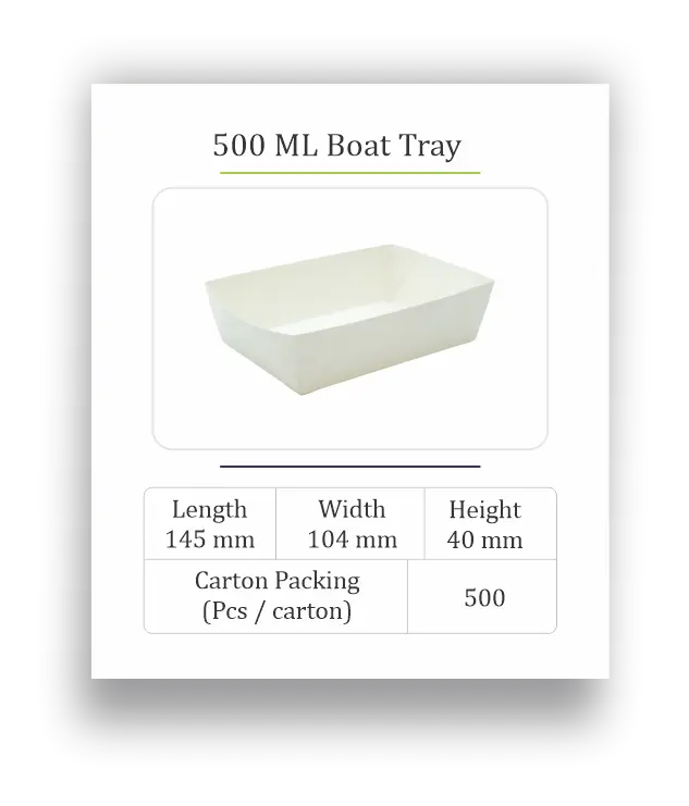 500 ML plain Boat tray.webp